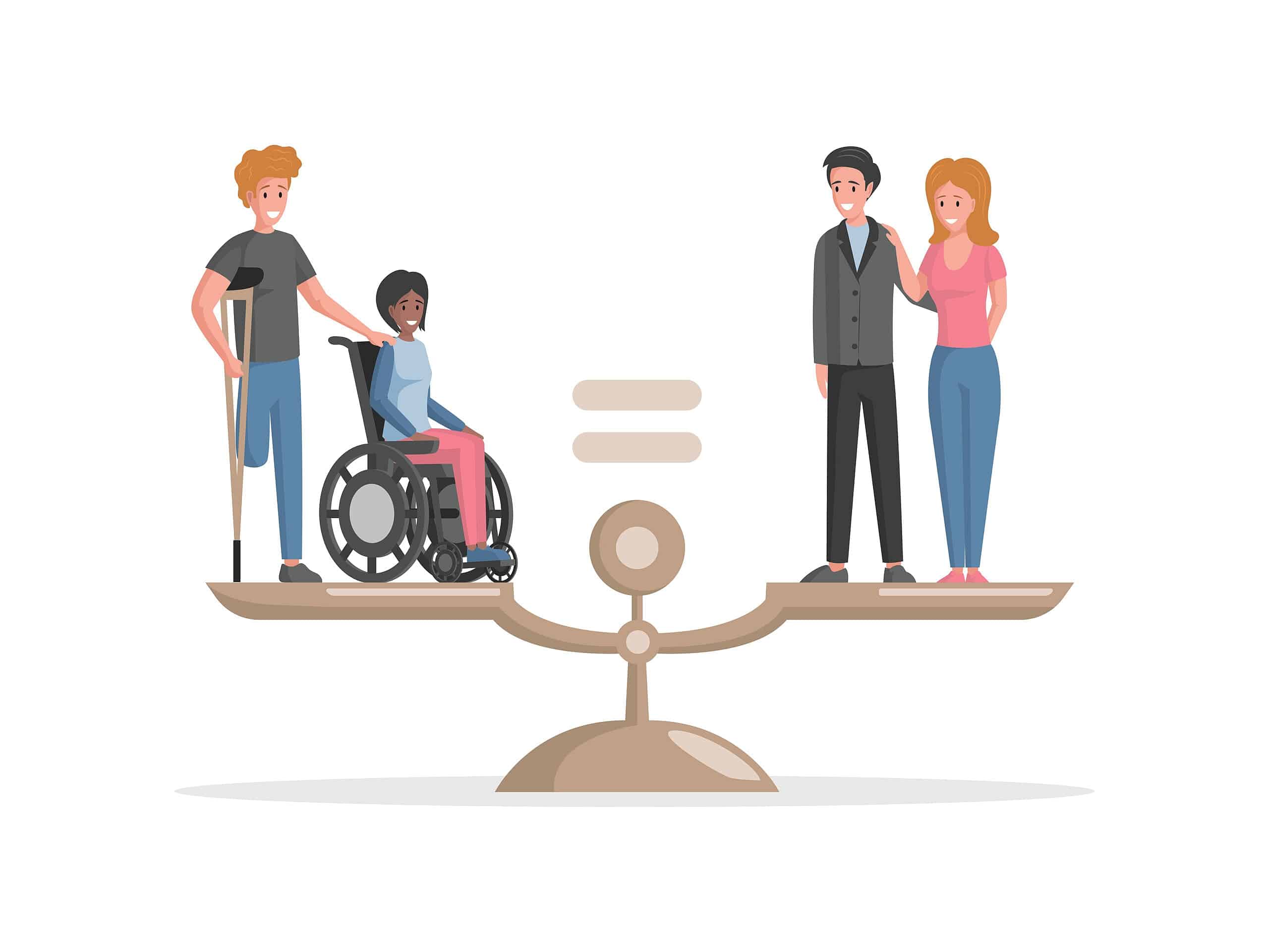 Disabled people and valid people