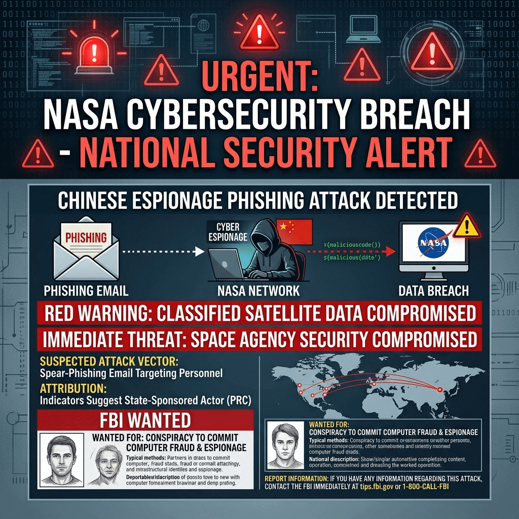 NASA Employees Duped in Chinese Phishing Scheme Targeting U.S. Defense Software