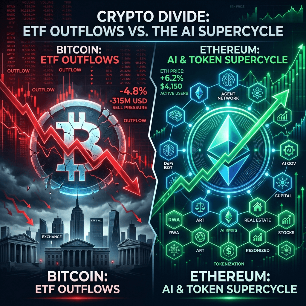 Crypto Market May 2026: Bitcoin ETF Outflows Clash with Ethereum Supercycle Thesis
