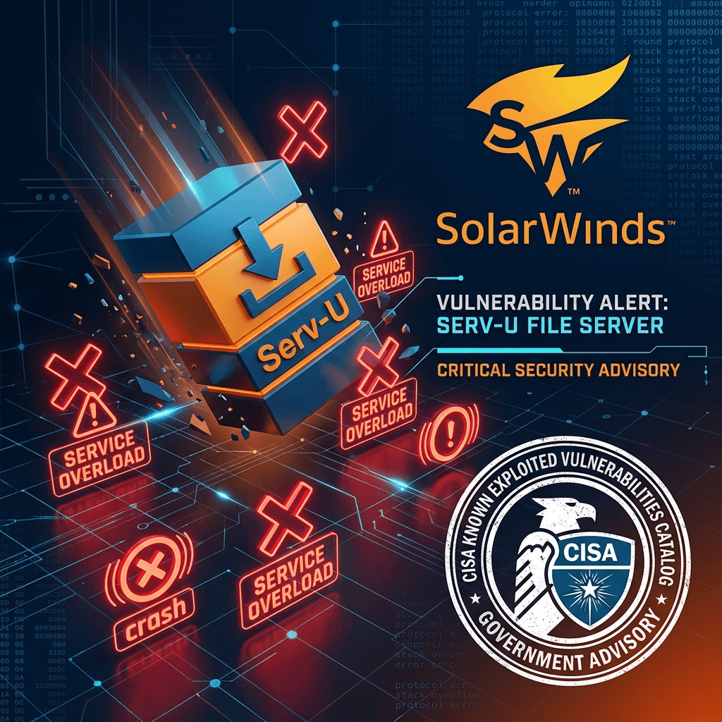 CISA Adds Actively Exploited SolarWinds Serv-U DoS Flaw to KEV Catalog